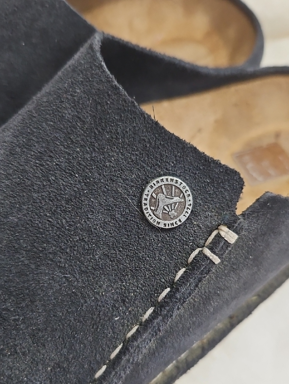 Birkenstock Boston Clogs – Size 38 (US Women's 7-7.5) – Navy Suede - Picture 3 of 9